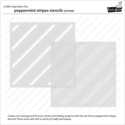 Lawn Fawn Peppermint Stripes Stencil 2pz