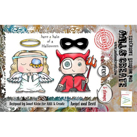 AALL & Create Stamp Set A7 1201 Angel and Devil