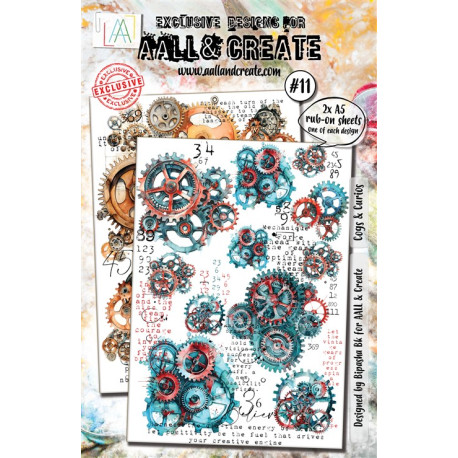 AALL & Create Rub-ons A5 11 Cogs & Curios