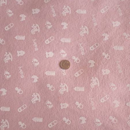 Pannolenci Stampato Baby Rosa