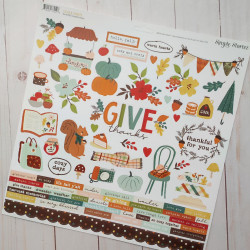 Simple Stories Cider & Donuts CARDSTOCK STICKERS 30x30cm