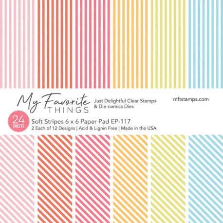 My Favorite Things Soft Stripes Paper Pad 15x15cm