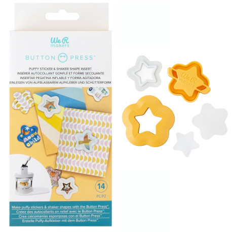 Button Press Puffy Sticker & Shaker Shape Insert Star We R Makers