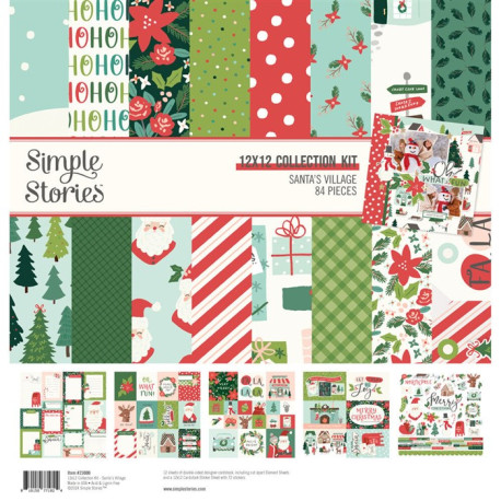 Simple Stories Santa's Village Collection Kit 30x30cm