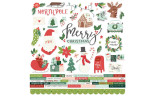 Simple Stories Santa's Village CARDSTOCK STICKERS 30x30cm