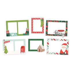 Simple Stories Santa's Village Chipboard Frames 6pz
