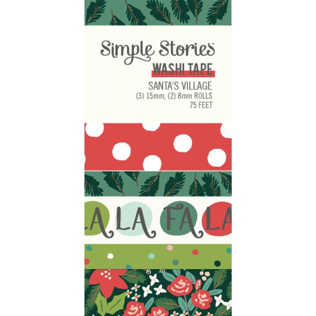 Simple Stories Santa's Village Washi Tape 5pz