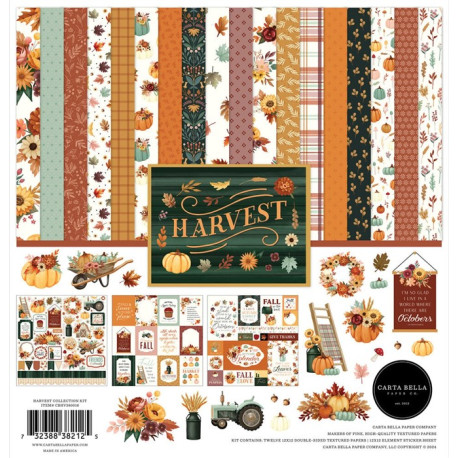 Carta Bella Harvest Paper Pad 30x30cm