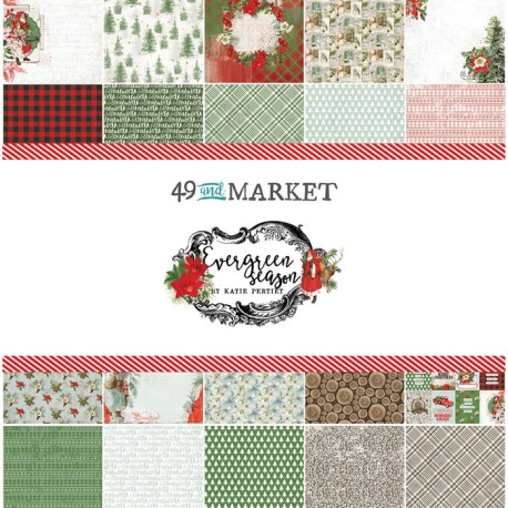 49 and Market Evergreen Season Collection Pack 30x30cm