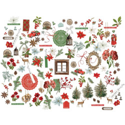49 and Market Evergreen Season Mini Laser Cut Elements 128pz
