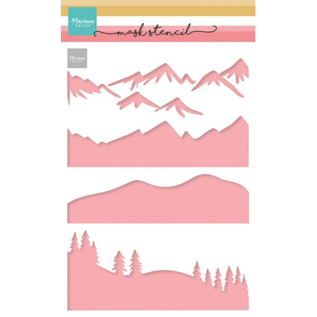 Marianne Design Mask Stencil Mountain Scenery