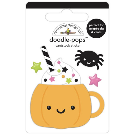 Doodlebug Design Pumpkin Latte Doodle-Pops 3D Stickers