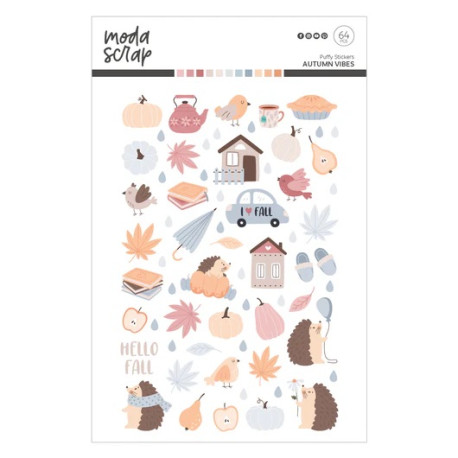 MODASCRAP PUFFY STICKERS AUTUMN VIBES 64pz