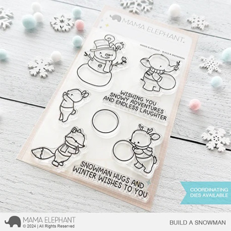 Mama Elephant BUILD A SNOWMAN Clear Stamp