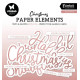 StudioLight Christmas Paper Elements Sentiments - Rosegold Foil