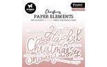 StudioLight Christmas Paper Elements Sentiments - Rosegold Foil