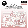 StudioLight Christmas Paper Elements Sentiments - Rosegold Foil