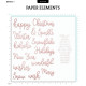 StudioLight Christmas Paper Elements Sentiments - Rosegold Foil