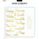 StudioLight Christmas Paper Elements Sentiments - Gold Foil