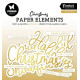 StudioLight Christmas Paper Elements Sentiments - Gold Foil