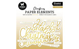 StudioLight Christmas Paper Elements Sentiments - Gold Foil