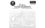 StudioLight Christmas Paper Elements Sentiments - Silver Foil