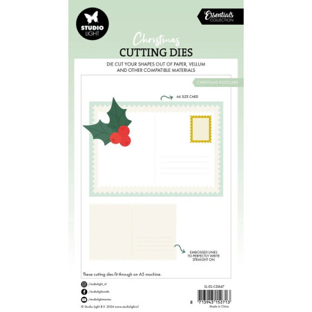StudioLight Christmas Postcard Essentials Cutting Dies n.847