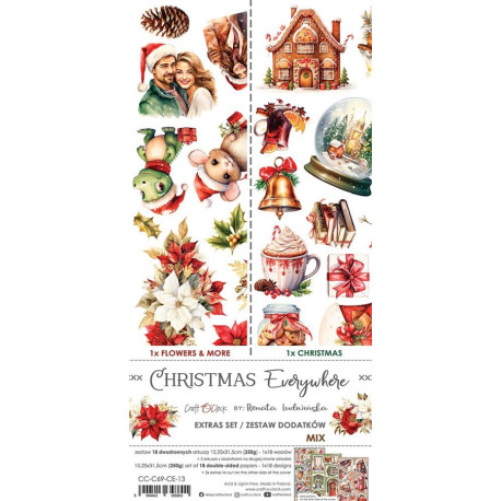 Craft o' Clock Christmas Everywhere Extras to Cut MIX 15,75x30,5cm