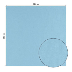 Cartoncino Effetto Tela Sky Blue 216gsm 30x30cm