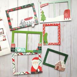 Simple Stories Santa's Village Chipboard Frames 6pz