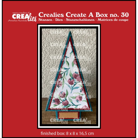 Crealies Create A Box Dies No. 30 Christmas Tree Box MEDIA