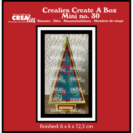 Crealies Create A Box Mini Dies No. 30 Christmas Tree Box MINI