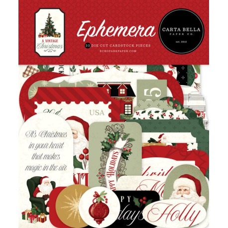 Carta Bella A Vintage Christmas Ephemera 33pz