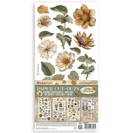 Stamperia Golden Harmony Paper Cut-outs 4fogli