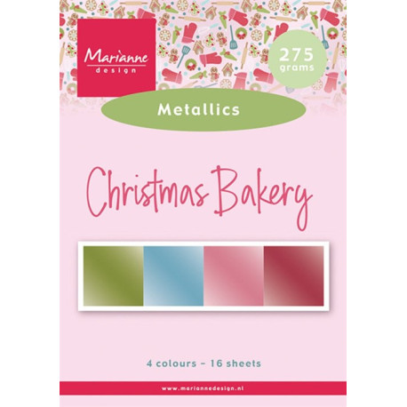 Marianne Design Cardstock A5 Christmas Bakery Metallics