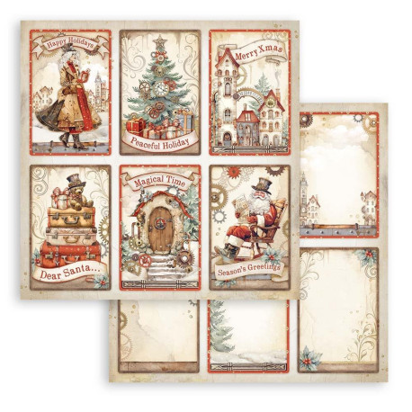 Stamperia Gear up for Christmas Paper Sheets Cards 30x30cm