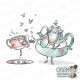 Stamping Bella SPEC-TACULAR TEAPOT & CUP RUBBER STAMP