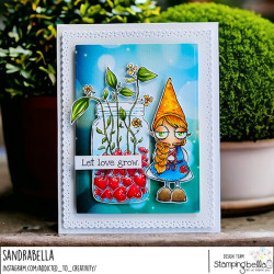 Stamping Bella JAR OF SEEDED HEARTS RUBBER STAMP