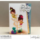 Stamping Bella LITTLE CUTIE MERMAIDS & SEAHORSE RUBBER STAMP