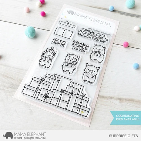 Mama Elephant SURPRISE GIFTS Clear Stamp