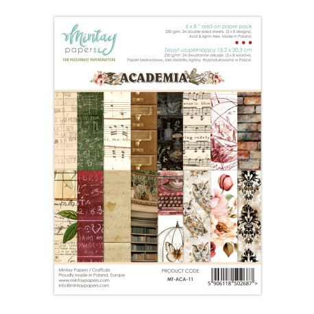 Mintay Papers Academia ADD-ON Paper Pack 15x20cm