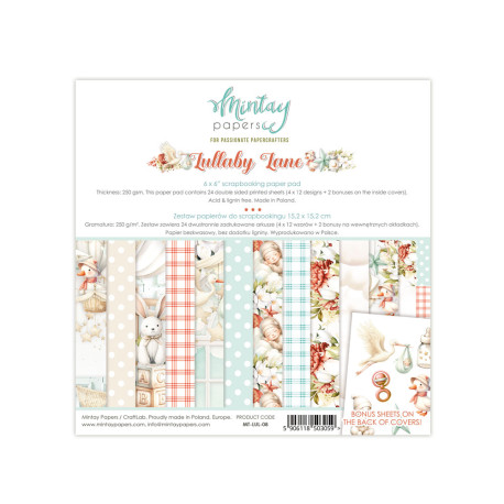 Mintay Papers Lullaby Lane Paper Pad 15x15cm