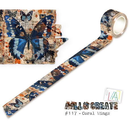 AALL & Create Washi Tape 117 Coral Wings