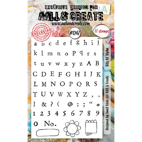 AALL & Create Stamp Set A6 1247 Bits Of Alpha