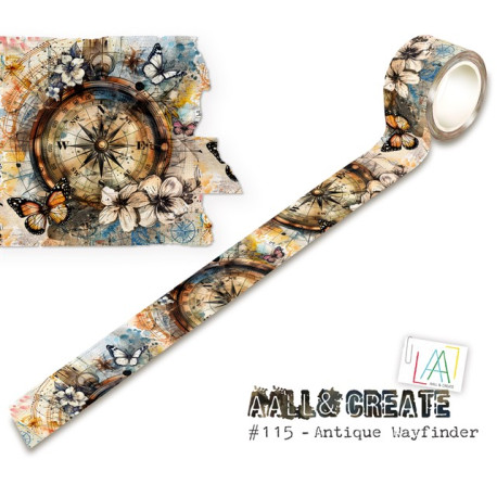 AALL & Create Washi Tape 115 Antique Wayfinder