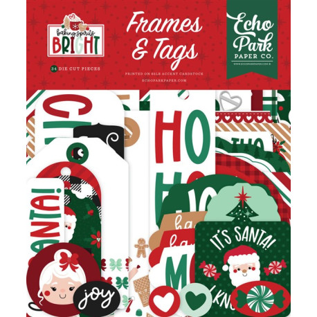 Echo Park Baking Spirits Bright Frames & Tags 34pz