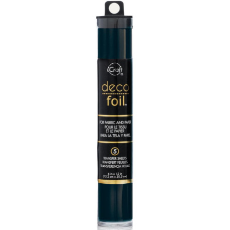 Deco Foil Transfer Sheets Black 5 fogli