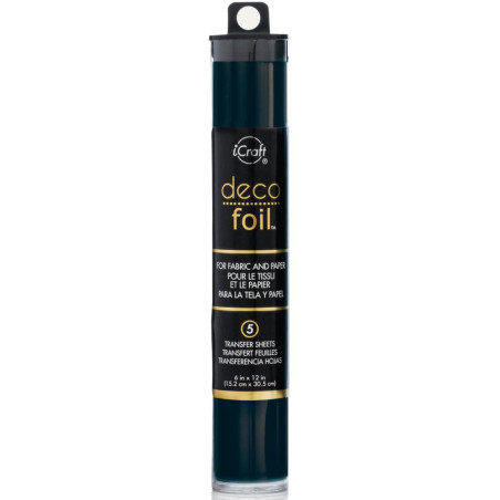 Deco Foil Transfer Sheets Black 5 fogli
