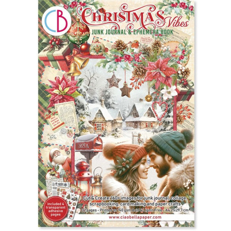 Ciao Bella CHRISTMAS VIBES A4 Junk Journal Ephemera Book 32pz