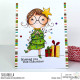 Stamping Bella LUNETTES CHRISTMAS GIRL RUBBER STAMP